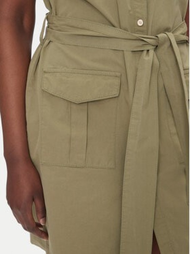 Gaudi Sukienka koszulowa 511BD15016 Zielony Regular Fit