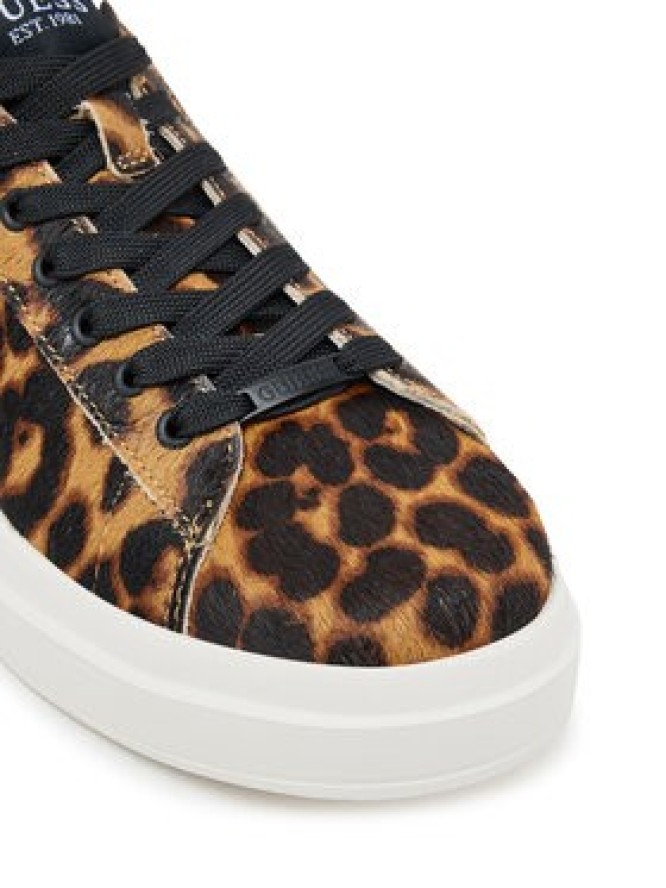 Guess Sneakersy FLTEL8 LEA12 Brązowy