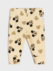 Legginsy frotte Mickey Mouse - kremowy