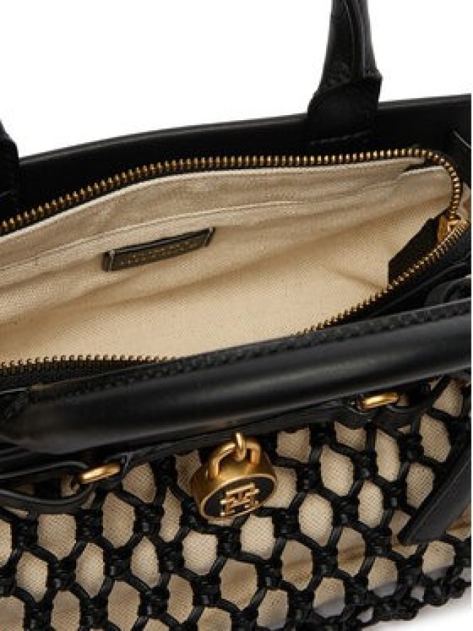 Tommy Hilfiger Torebka American Icon Mini Tote Macrame AW0AW18542 Czarny