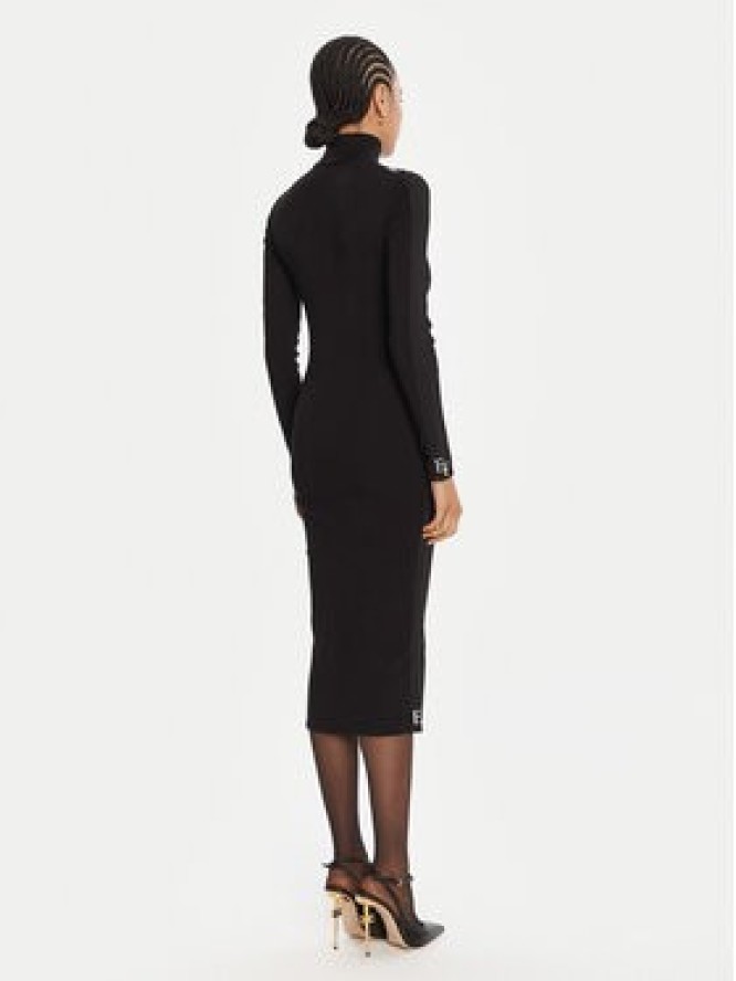 Elisabetta Franchi Sukienka dzianinowa AM-03S-56E2-V390 Czarny Slim Fit