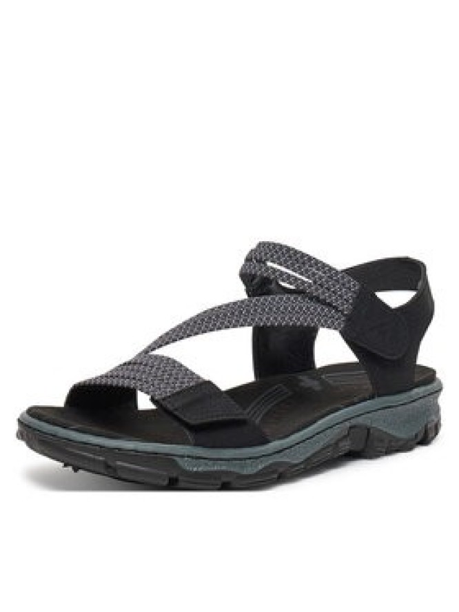 Rieker Sandały 68871-00 Czarny