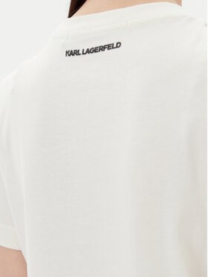 KARL LAGERFELD T-Shirt A1W17128 Écru Regular Fit