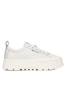 Tommy Jeans Sneakersy Tjw Vulc Flatform Leather EN0EN03008 Biały