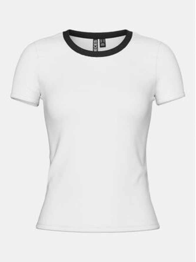 Pieces T-Shirt May 17154483 Biały Slim Fit