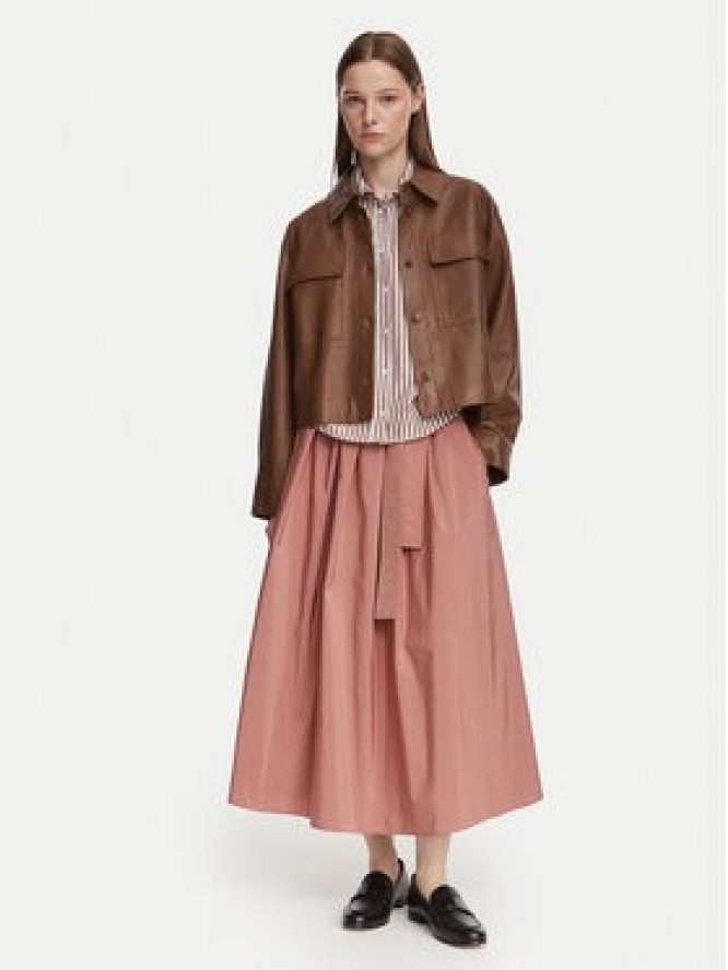Weekend Max Mara Kurtka skórzana Piovra 2625446021 Brązowy Regular Fit