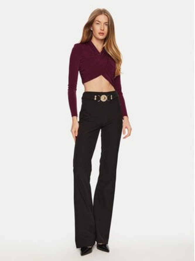 Bardot Bluzka 58746TB Bordowy Slim Fit