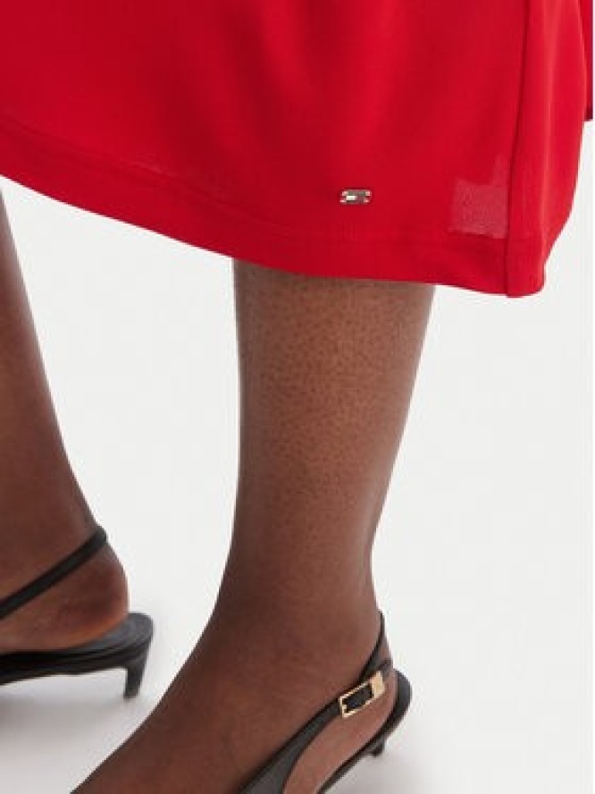 Tommy Hilfiger Sukienka koktajlowa Festive WW0WW47872 Czerwony Slim Fit