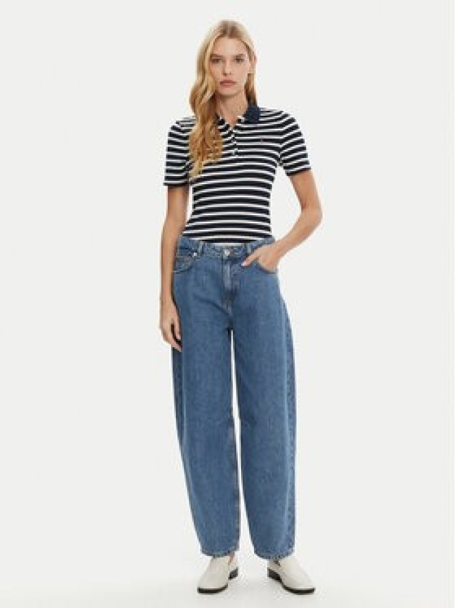 Tommy Hilfiger Polo 1985 WW0WW43225 Granatowy Slim Fit