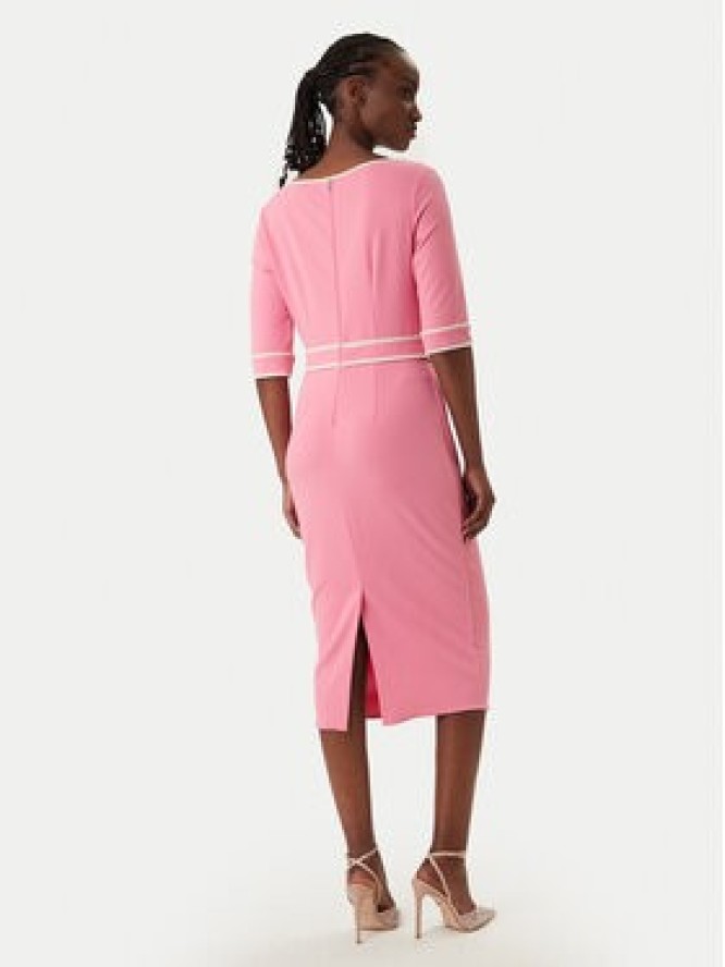 Rinascimento Sukienka koktajlowa CFC0127991003 Różowy Slim Fit