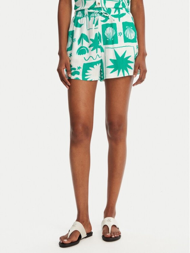 Banana Moon Szorty materiałowe William Shellpa MHW67 Zielony Regular Fit