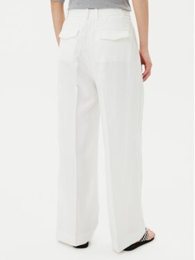 Tommy Hilfiger Spodnie materiałowe WW0WW47214 Biały Regular Fit