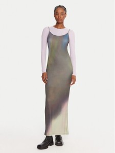 Desigual Sukienka codzienna Janis 25WWVK13 Kolorowy Slim Fit