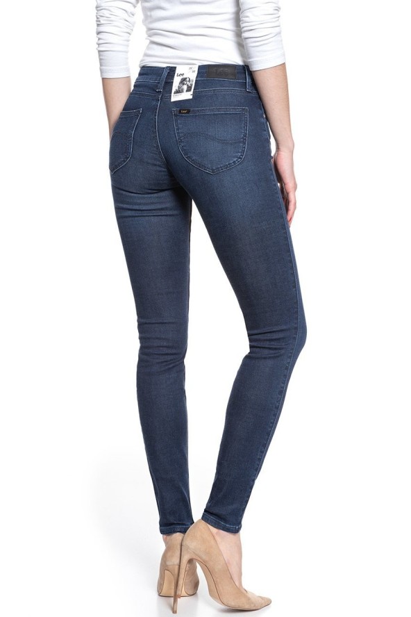 SPODNIE DAMSKIE LEE SCARLETT POLISHED INDIGO L526RKKD 112111857