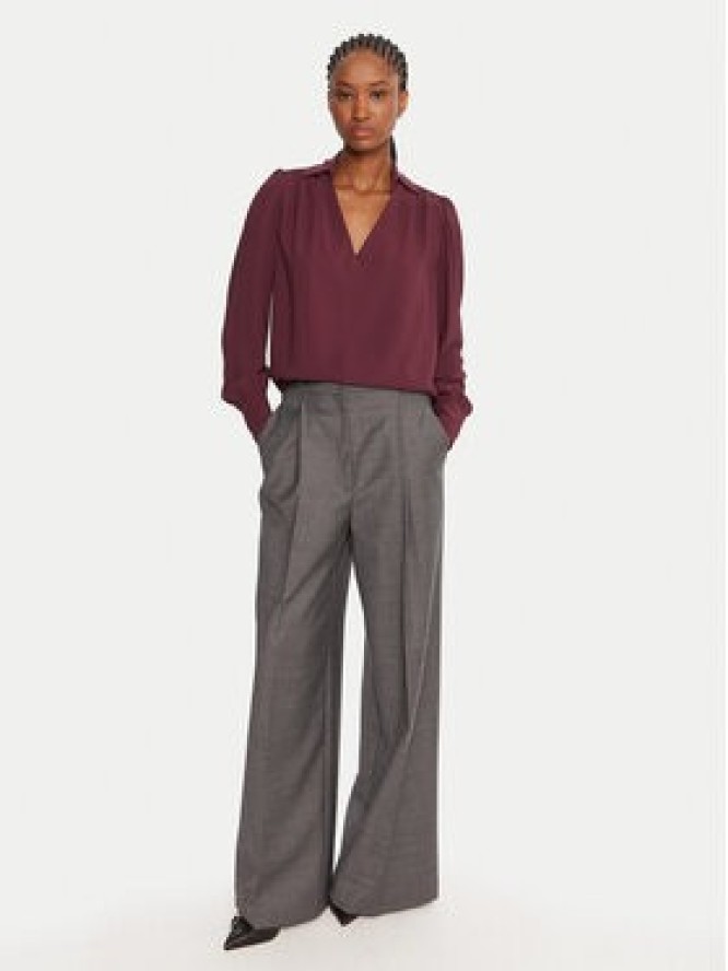 Rinascimento Bluzka CFC0125721003 Bordowy Regular Fit