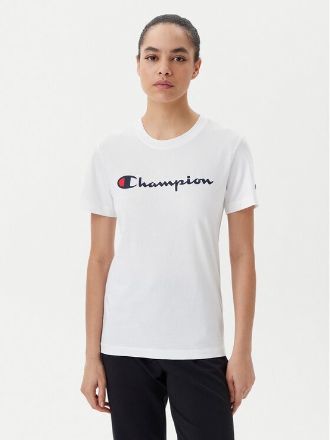 Champion T-Shirt 118090 Biały Slim Fit