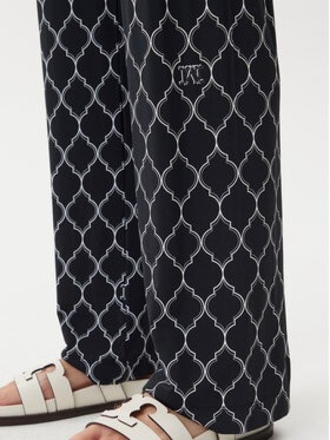 Max Mara Beachwear Spodnie dresowe 2516781039650 Czarny Regular Fit