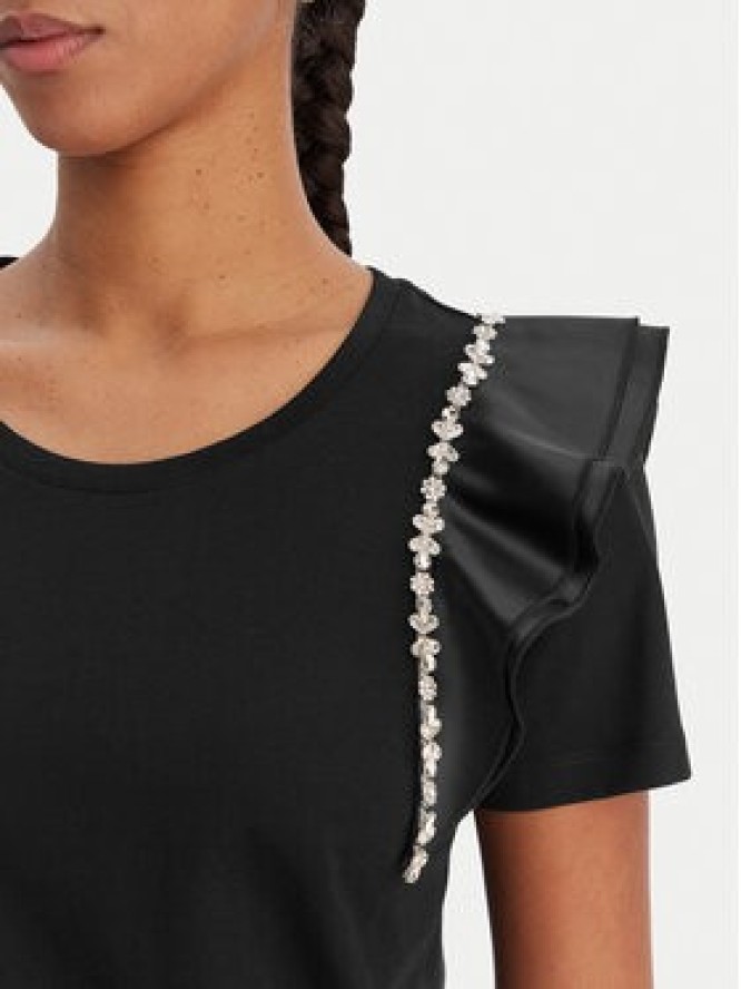 Fracomina Bluzka FR26ST3039J40001 Czarny Regular Fit