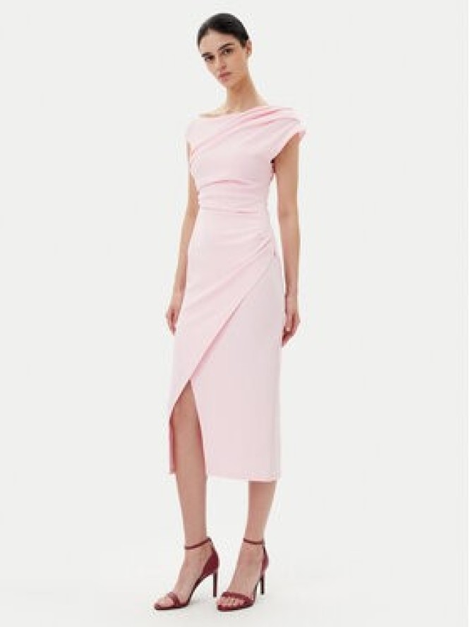 Rinascimento Sukienka koktajlowa CFC0019898002 Różowy Regular Fit