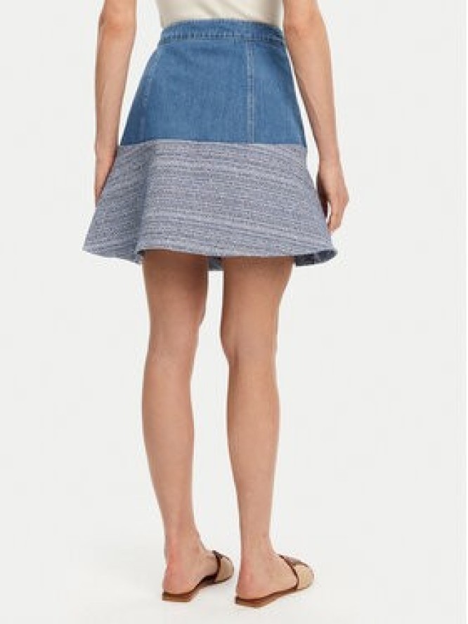 Guess Spódnica mini W5GD87 WH610 Niebieski Regular Fit