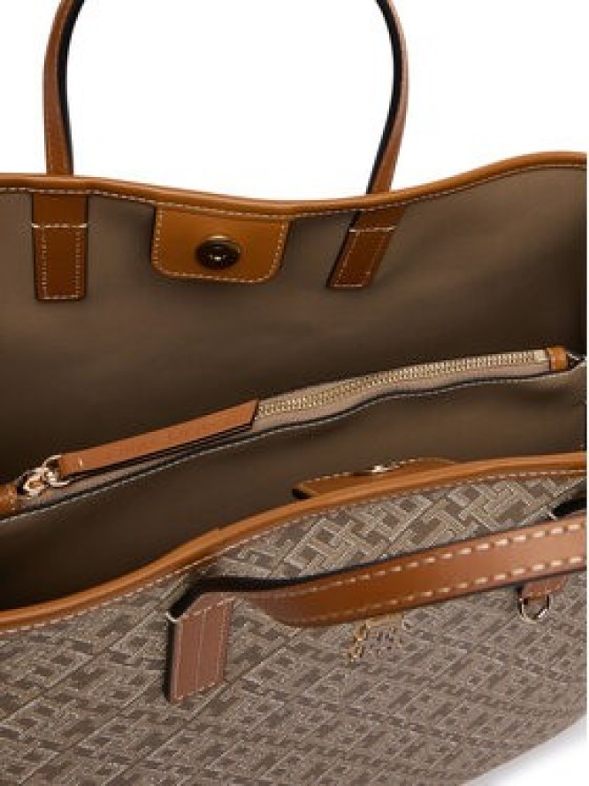 Tommy Hilfiger Torebka Th Monoplay Satchel AW0AW19173 Beżowy