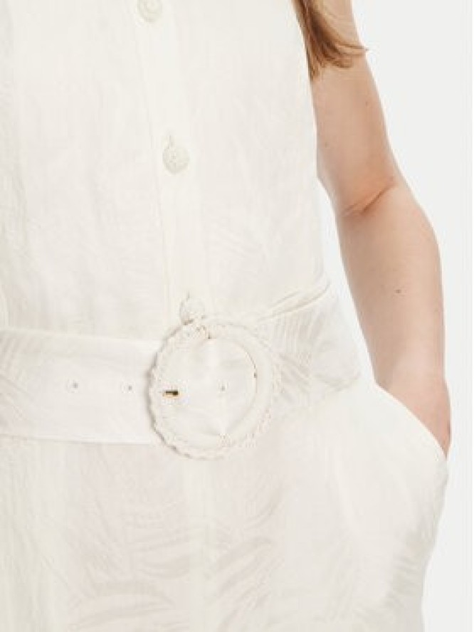 TWINSET Kombinezon 251TT2170 Écru Wide Leg