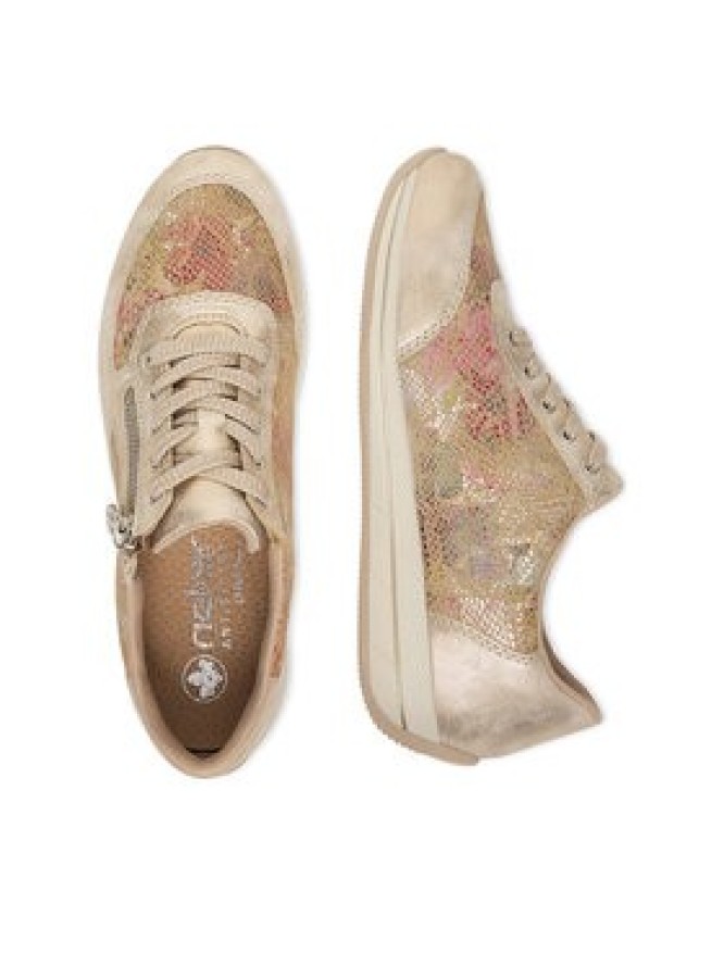 Rieker Sneakersy N1112-91 Złoty
