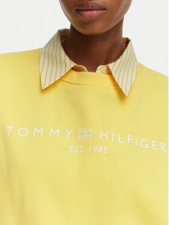 Tommy Hilfiger Bluza Ext Corp WW0WW47831 Żółty jasny Regular Fit