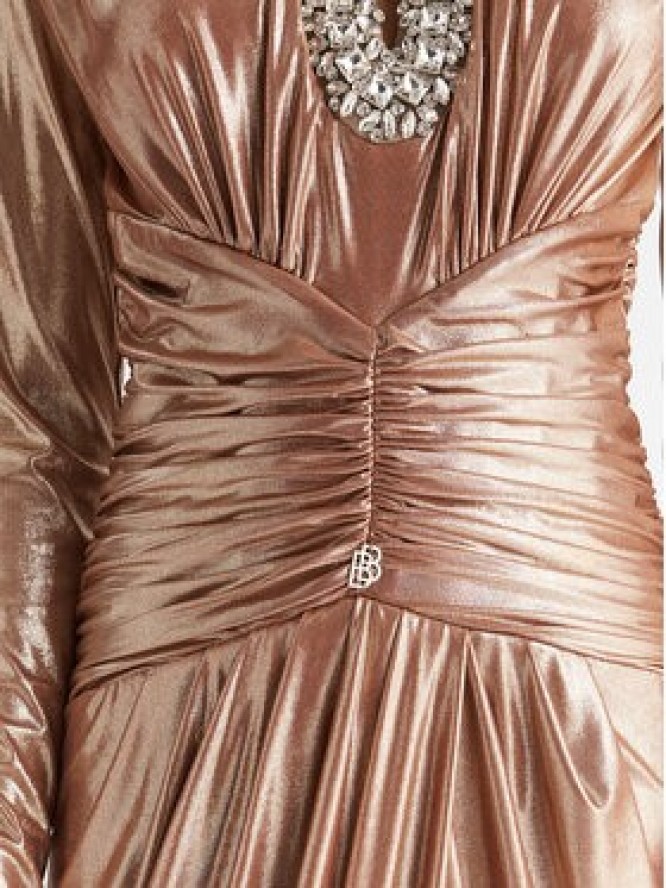 Babylon Sukienka wieczorowa S00835 Złoty Regular Fit