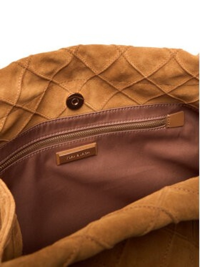 Tory Burch Torebka Fleming Suede 166064 Brązowy