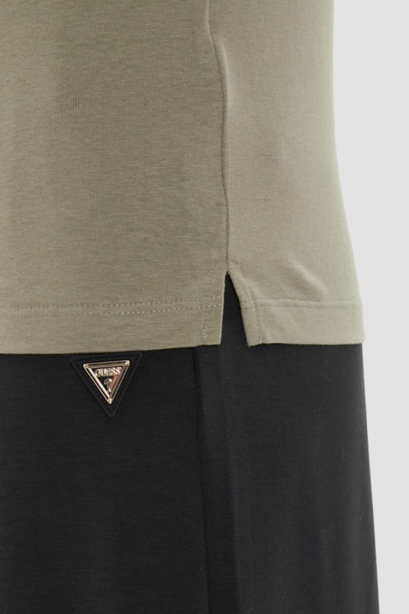 GUESS Zielony t-shirt damski Original Tee, Rozmiar XL