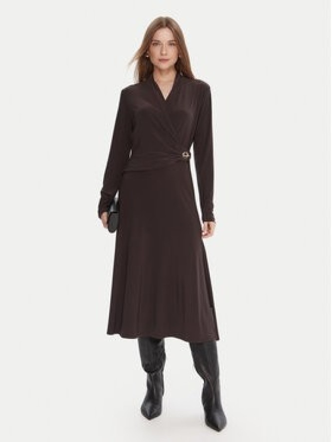 Joseph Ribkoff Sukienka koktajlowa 253235 Brązowy Slim Fit