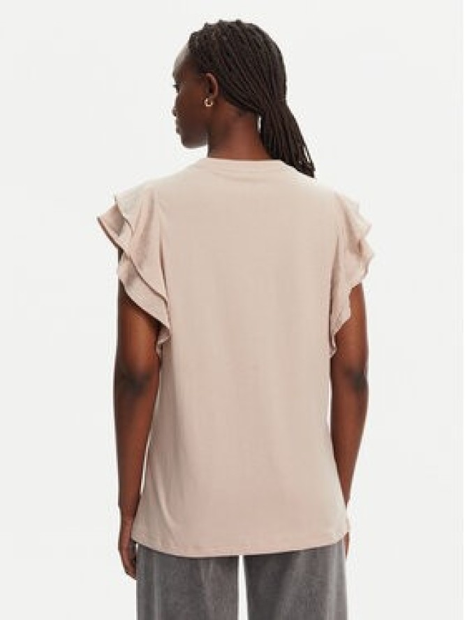 Liu Jo Sport T-Shirt TA5178 J5904 Beżowy Regular Fit