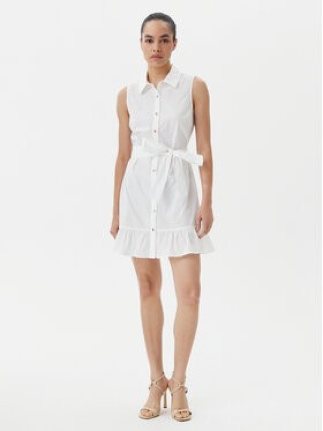 Gaudi Sukienka koszulowa 511BD15020 Biały Regular Fit