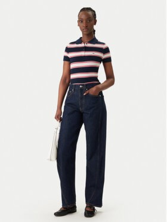 Tommy Jeans Polo DW0DW22327 Granatowy Slim Fit