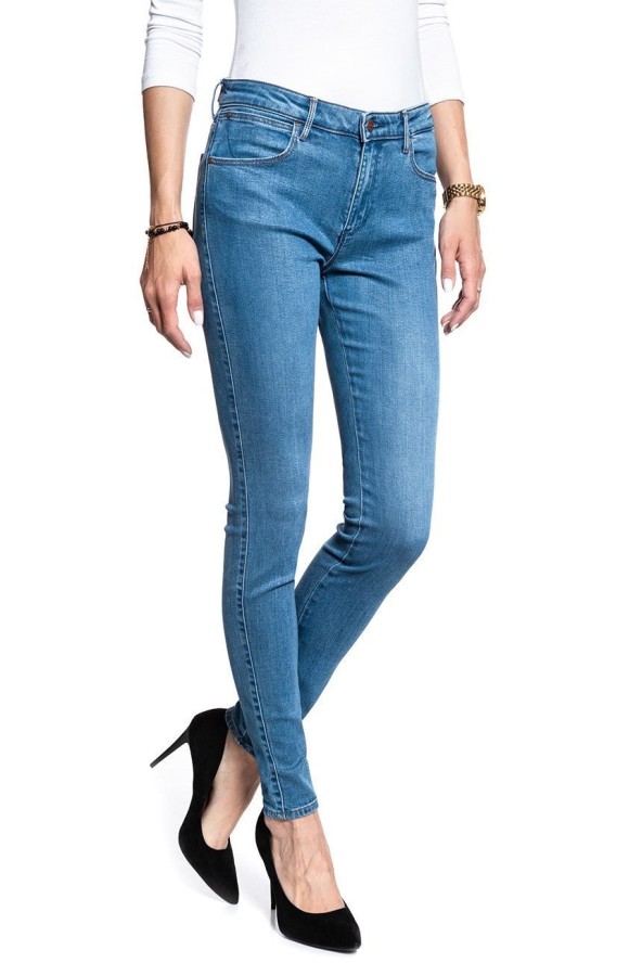 WRANGLER SKINNY DAMSKIE SPODNIE JEANSOWE SOFT WORN W28KJE12P 112128280
