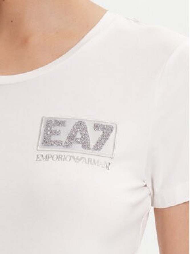 EA7 Emporio Armani T-Shirt 7W000492 AF10373 U0005 Écru Regular Fit