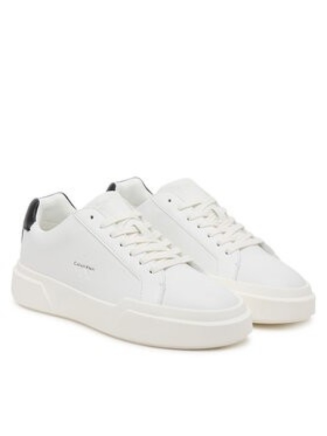 Calvin Klein Sneakersy Chunky Cupsole Laceup Lth Wn YW0YW01947 Biały