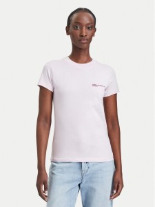 Karl Lagerfeld Jeans T-Shirt A1W17004 Różowy jasny Slim Fit