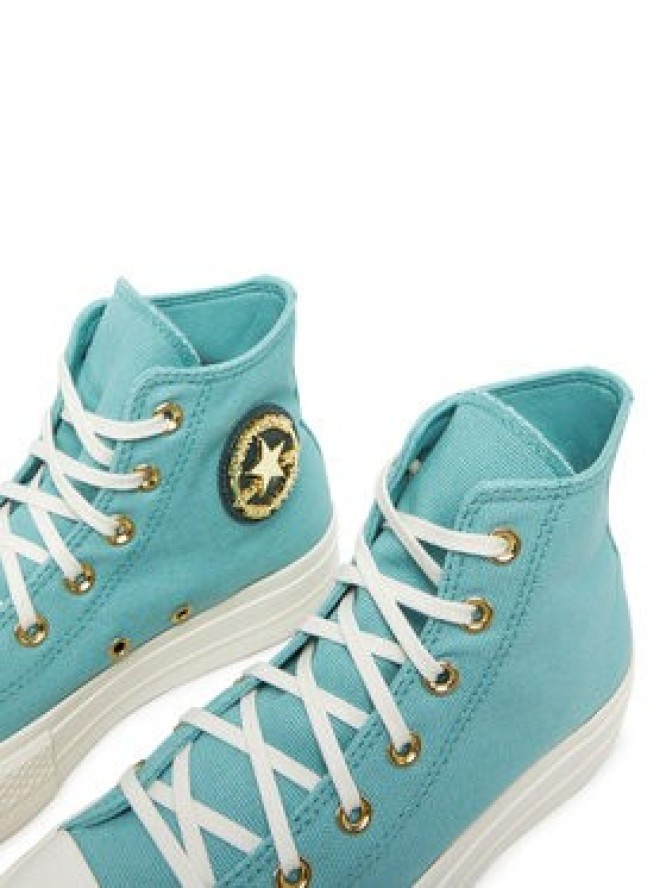 Converse Trampki Chuck Taylor All Star Lift Platform Gold A11495C Turkusowy