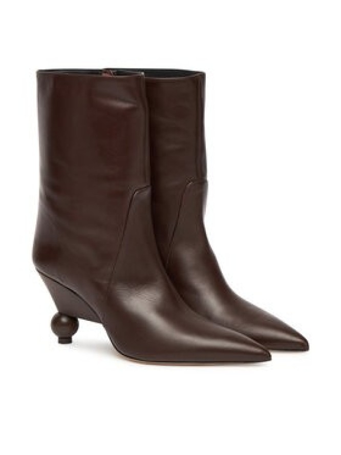 Weekend Max Mara Botki Rollio 2525796055600 Brązowy