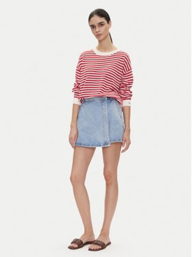 Pepe Jeans Sweter Poppy PL702278 Czerwony Regular Fit