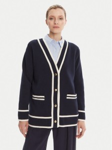 Gant Kardigan 4805340 Granatowy Relaxed Fit