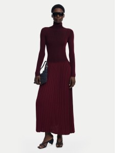 Desigual Sukienka dzianinowa Sigritt 25WWVF09 Bordowy Slim Fit