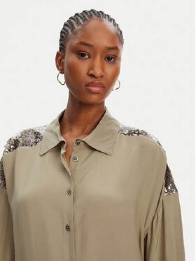 ACCESS FASHION Koszula 53-7027-437 Zielony Loose Fit