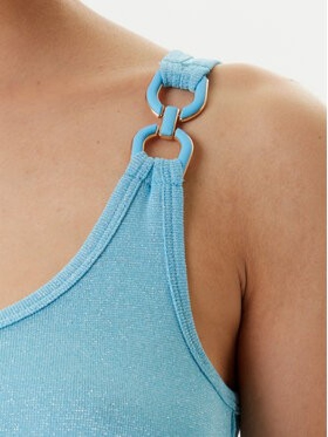 Morgan Top 251-DIDONI Turkusowy Slim Fit