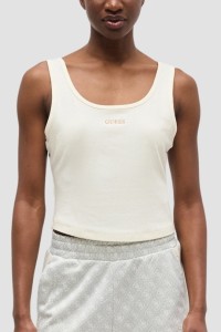 GUESS Kremowy damski tank top Circe, Rozmiar S