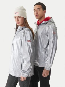 Hunter Kurtka przeciwdeszczowa HARU0008261 Srebrny Regular Fit