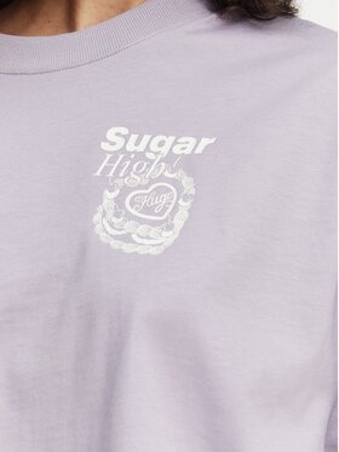 HUGO T-Shirt Tee 50560772 Fioletowy Oversize