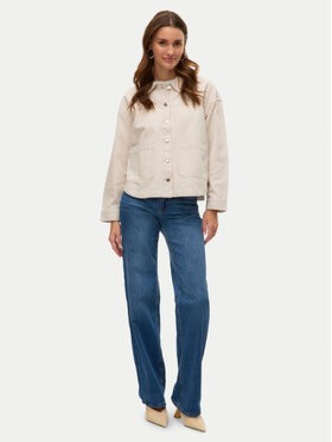 Vero Moda Koszula jeansowa Jamie 10331693 Beżowy Relaxed Fit